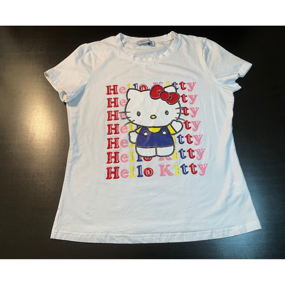 Hello Kitty T-Shirt Shadrie'lle Clothing Rhinestone Graphic Short‎ Sleeve Tshirt